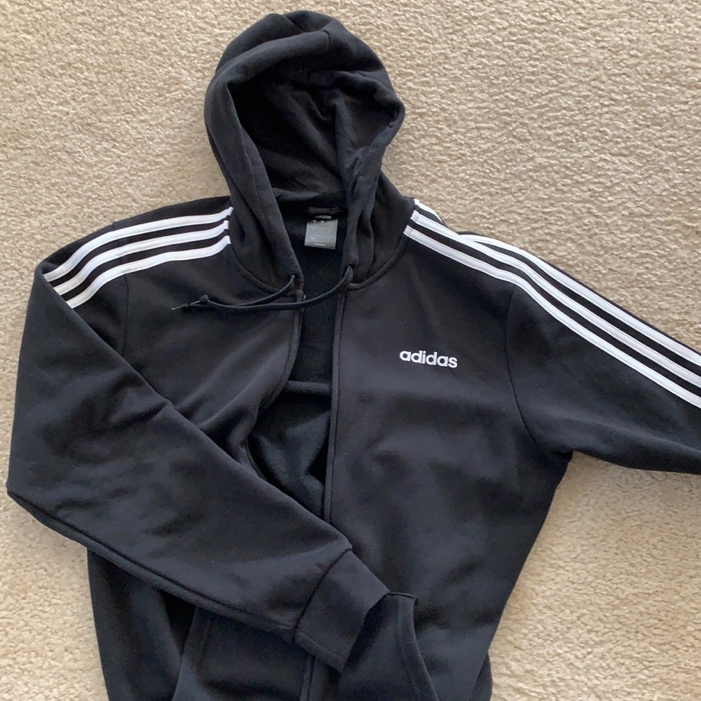 Adidas black hoodie size med.